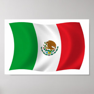 Mexiko-Flagge Poster Druck