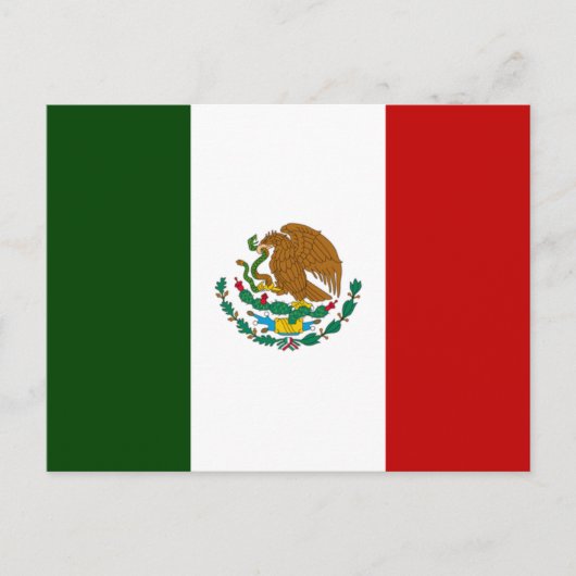 Mexiko-Flagge Postkarte (Vorderseite)