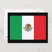 Mexiko-Flagge Postkarte (Vorne/Hinten)