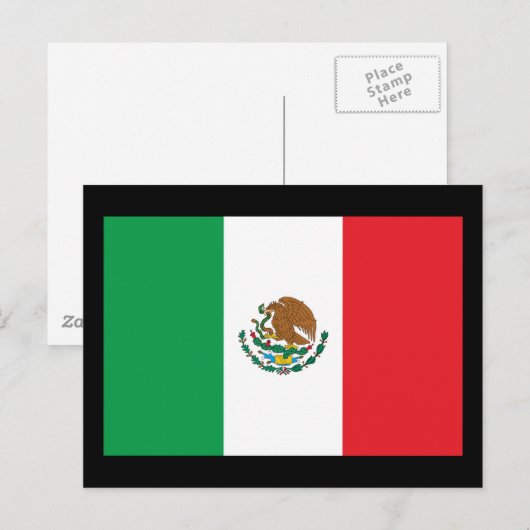 Mexiko-Flagge Postkarte (Vorne/Hinten)