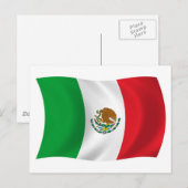 Mexiko-Flagge Postkarte (Vorne/Hinten)