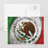 Mexiko-Flagge Postkarte (Vorne/Hinten)