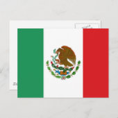 Mexiko-Flagge Postkarte (Vorne/Hinten)