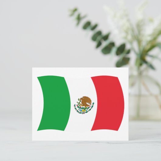 Mexiko-Flagge Postkarte (Stehend Vorderseite)