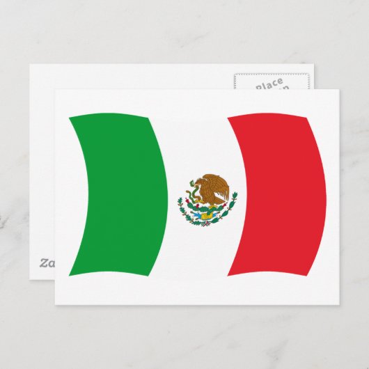 Mexiko-Flagge Postkarte (Vorne/Hinten)