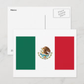 Mexiko-Flagge Postkarte (Vorne/Hinten)