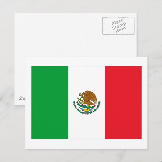 Mexiko-Flagge Postkarte (Vorne/Hinten)
