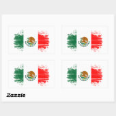 Mexiko-Flagge Rechteckiger Aufkleber (Blatt)
