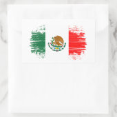 Mexiko-Flagge Rechteckiger Aufkleber (Tasche)