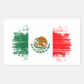 Mexiko-Flagge Rechteckiger Aufkleber (Vorderseite)