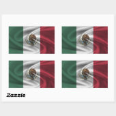 Mexiko-Flagge Rechteckiger Aufkleber (Blatt)