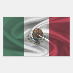 Mexiko-Flagge Rechteckiger Aufkleber