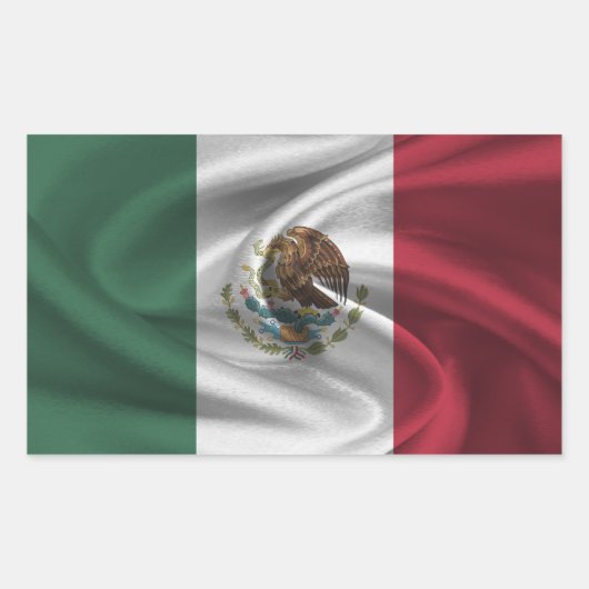 Mexiko-Flagge Rechteckiger Aufkleber (Vorderseite)