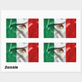 Mexiko-Flagge Rechteckiger Aufkleber (Blatt)