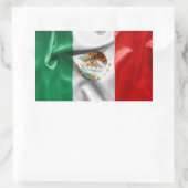 Mexiko-Flagge Rechteckiger Aufkleber (Tasche)