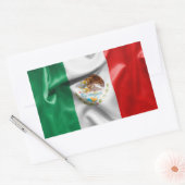 Mexiko-Flagge Rechteckiger Aufkleber (Umschlag)
