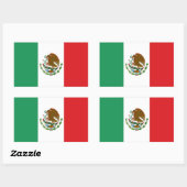 Mexiko-Flagge Rechteckiger Aufkleber (Blatt)