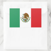 Mexiko-Flagge Rechteckiger Aufkleber (Tasche)