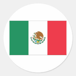 Mexiko-Flagge Runder Aufkleber