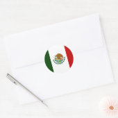 Mexiko-Flagge Runder Aufkleber (Umschlag)