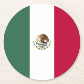 Mexiko-Flagge Runder Pappuntersetzer (Vorderseite)