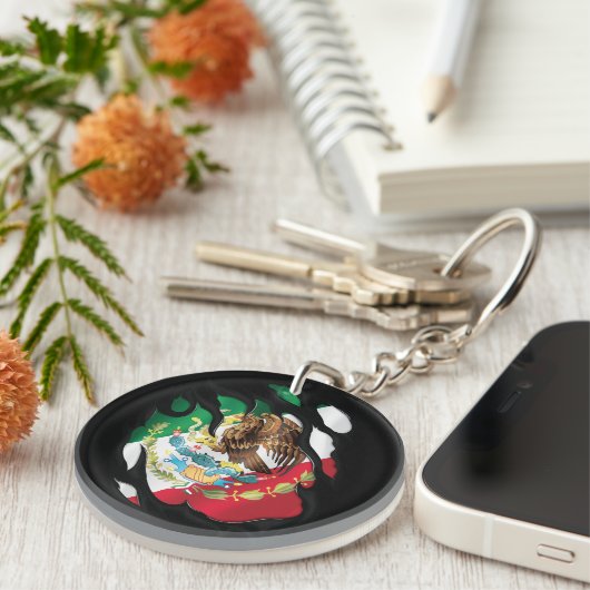 Mexiko-Flagge Schlüsselanhänger (Vorderseite rechts)