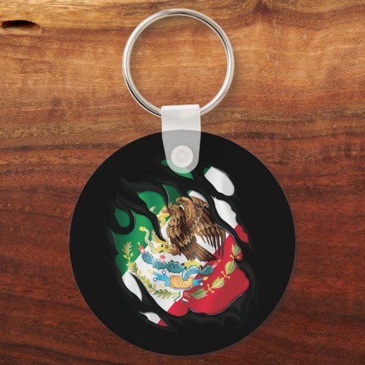 Mexiko-Flagge Schlüsselanhänger (Vorderseite)