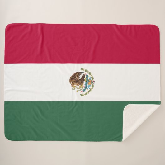 Mexiko-Flagge Sherpadecke (Vorderseite (Horizontal))