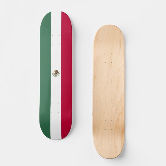Mexiko-Flagge Skateboard (Vorderseite)