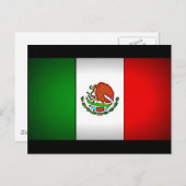 Mexiko-Flagge stilisiert Postkarte (Vorne/Hinten)