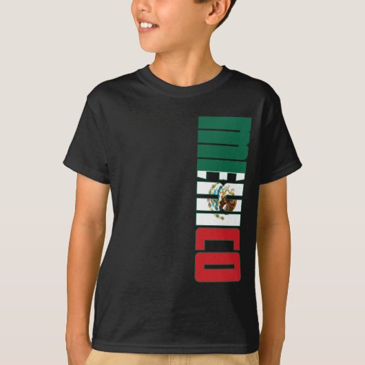 Mexiko-Flagge T-Shirt (Vorderseite)
