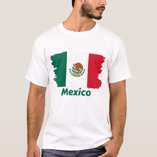 Mexiko-Flagge T-Shirt (Vorderseite)