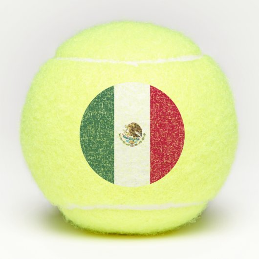 Mexiko-Flagge Tennisbälle (Vorderseite)
