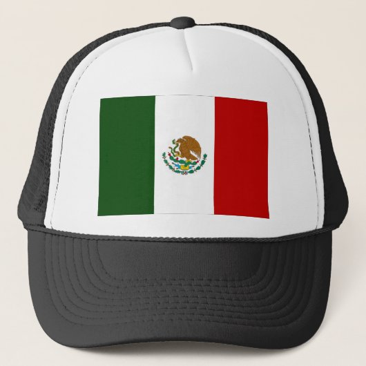 Mexiko-Flagge Truckerkappe (Vorderseite)