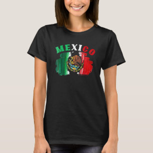 Mexiko-Flagge Vintage Mexikanischer Stolz Adler Ro T-Shirt
