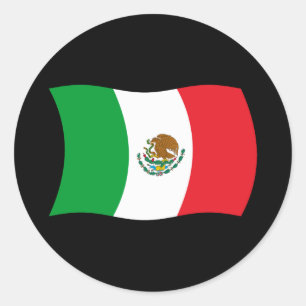 Mexiko-Flaggen-Aufkleber Runder Aufkleber