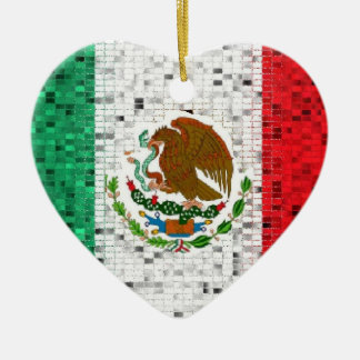 Mexiko-Flaggen-Glitterverzierung Keramikornament