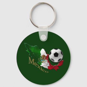 Mexiko-Flaggen-Karten-Fußballfans Futbol Geschenk Schlüsselanhänger
