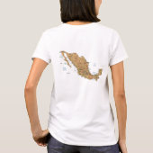 Mexiko Flaggen- und Kartenübersicht T - Shirt (Rückseite)