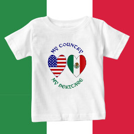 Mexiko Flaggen USA Flagge Mein Land mein Erbe Baby T-shirt