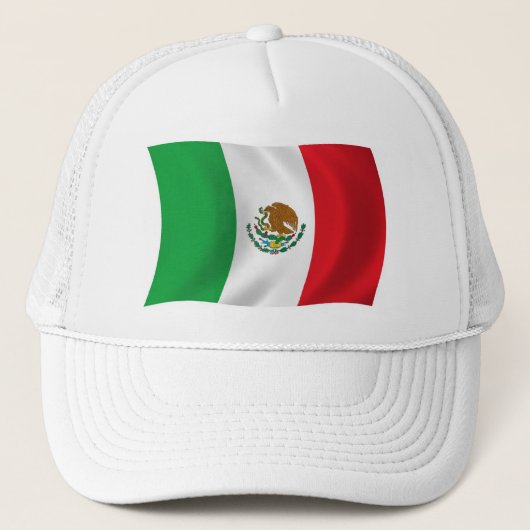Mexiko-Flaggenhut Truckerkappe (Vorderseite)