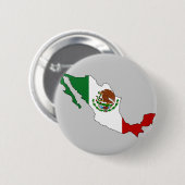 Mexiko-Flaggenkarte Button (Vorne & Hinten)