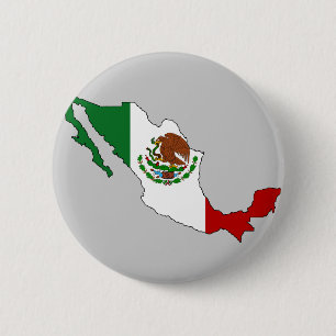 Mexiko-Flaggenkarte Button