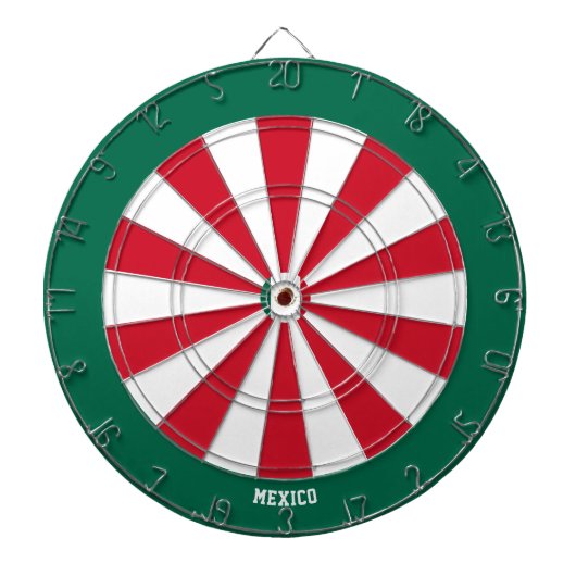 Mexiko Flaggenpatrons Bullseye Dartscheibe (vorne)