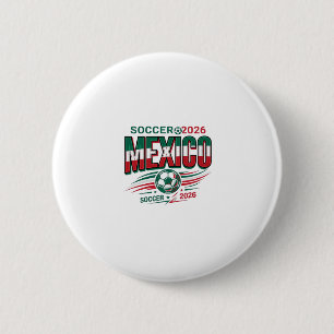 Mexiko Fußball 2026 Fußball Fett Land Typografie  Button