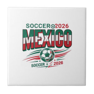 Mexiko Fußball 2026 Fußball Fett Land Typografie Fliese