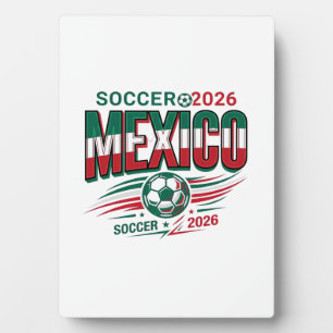 Mexiko Fußball 2026 Fußball Fett Land Typografie  Fotoplatte