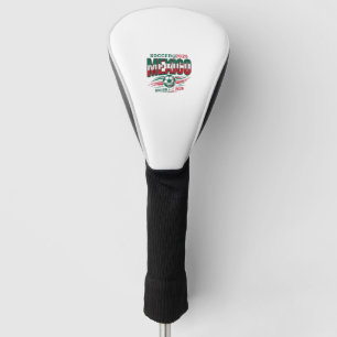 Mexiko Fußball 2026 Fußball Fett Land Typografie Golf Headcover