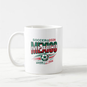 Mexiko Fußball 2026 Fußball Fett Land Typografie Kaffeetasse