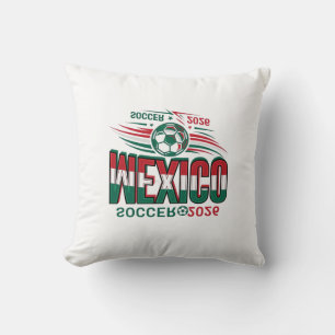 Mexiko Fußball 2026 Fußball Fett Land Typografie Kissen